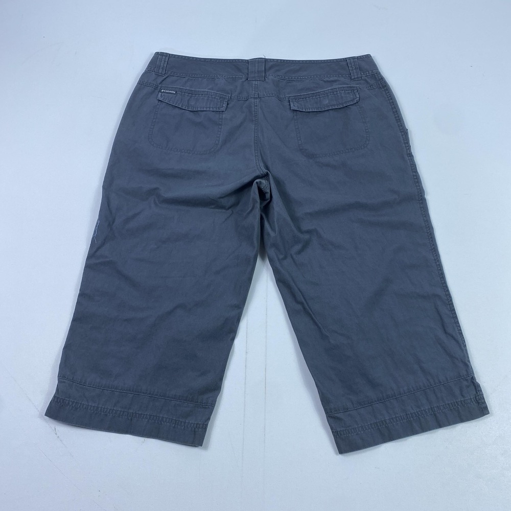 Columbia Capri Pants Womens 10 Gray Cropped Casual Outdoors Pockets Lightweight - Picture 9 of 11